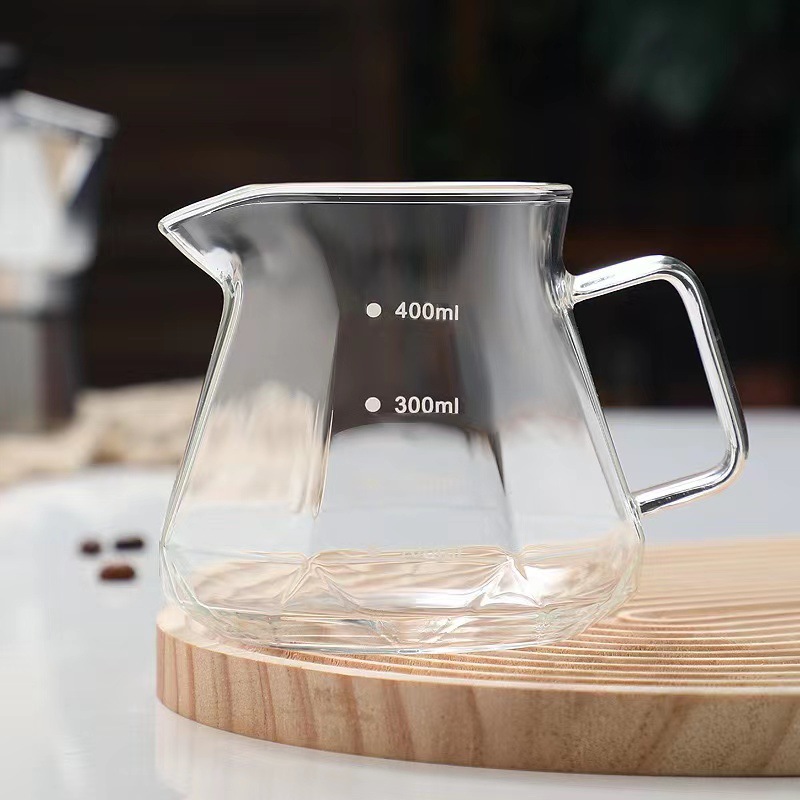 Venta al por mayor diamante café vidrio mano Punch compartir olla traje vidrio filtro taza embudo cerveza olla imprimible logotipo