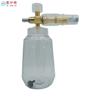 Fully transparent PA foam pot household commercial high pressure car washing machine water gun watering can 1/4 quick connector 1 liter (High pressure car wash water gun) - k-type-transparent-foam-pot