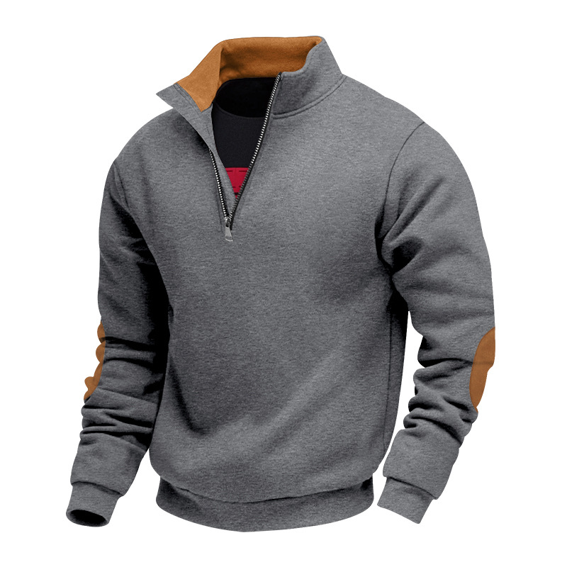 Transfronterizos Amazon TK Hot Sale Otoño Nuevo hombre casual chaqueta con cremallera de cuello Henry chaqueta de estilo americano hombre