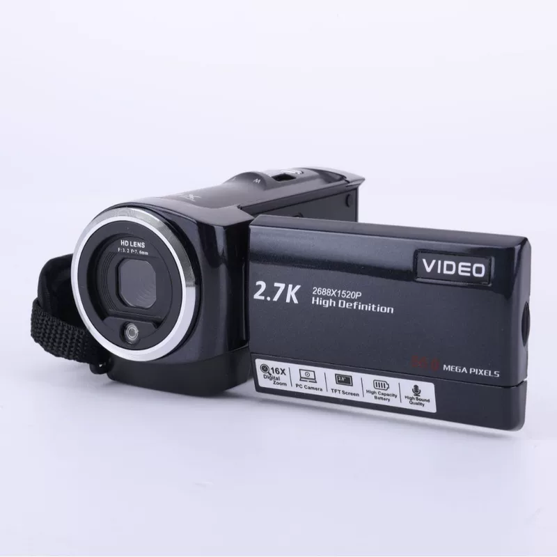 Портативный цифровой видеорегистратор 2.7K HD, для дома и путешествий, ручной DV-камера 56 МП