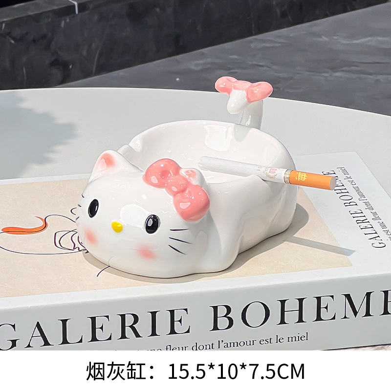 Caja de servillas de gato adorable caja de papel de salón caja de papel de cerámica caja de papel de cerámica decoración de mesa de té caja de servillas