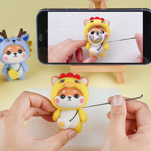 Zodiac Couple Cartoon Doll Homemade Gift Pendant Handmade diy Material Bag Wool Felt Poke