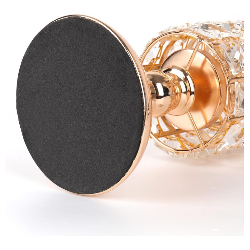 Candelaria de cristal transfronteriza escandinava decoración romántica ligera de lujo estilo de boda de vela de bananas soporte de vela props de cena a la luz de las velas