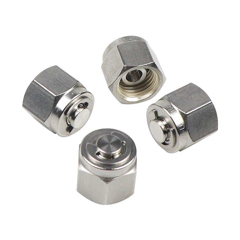 316不锈钢卡套接头堵芯堵头闷头1/4mm螺纹美制7/16堵塞耐高压