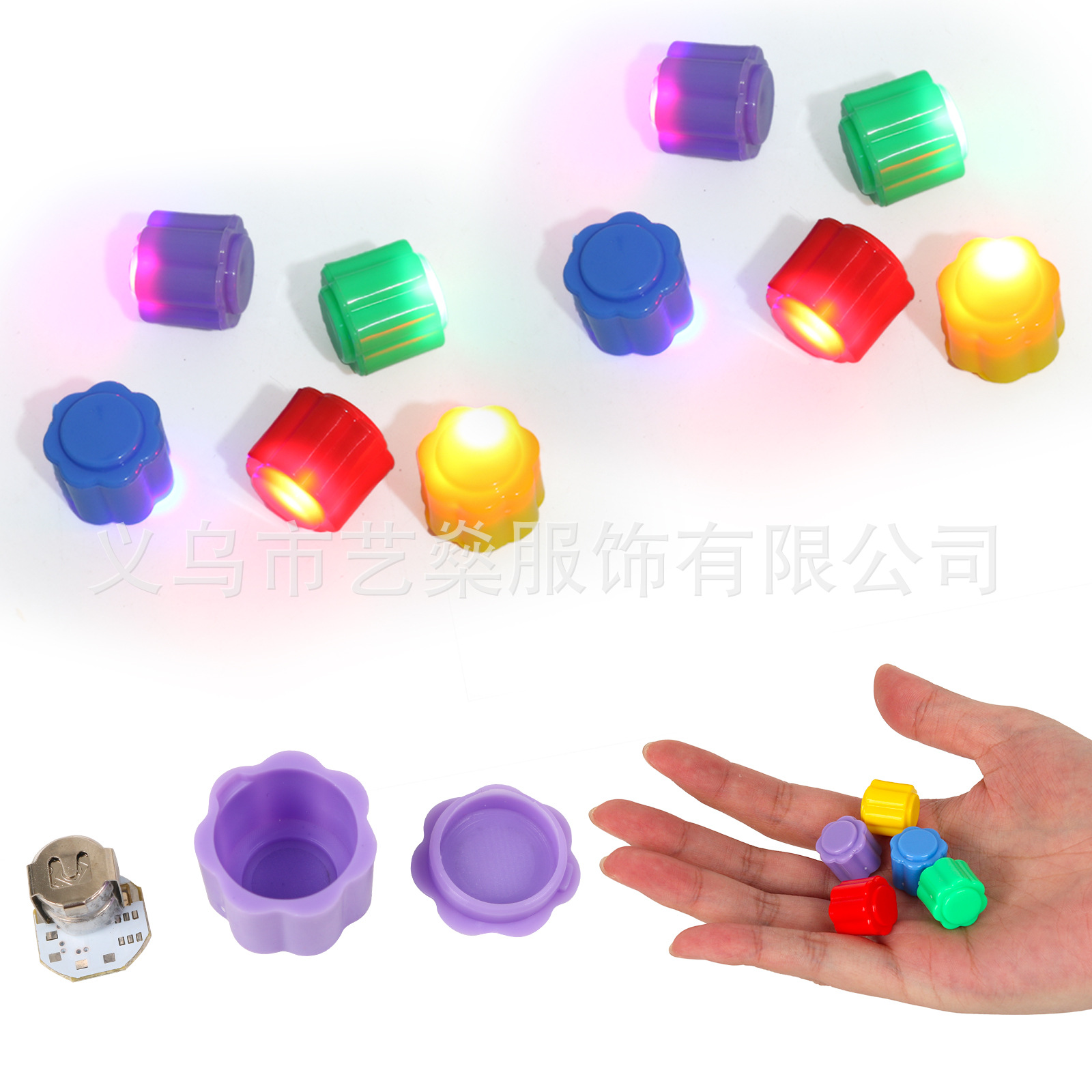 【5개】 단색 주사위 (발광형)