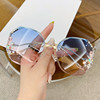 Fashionable sunglasses, sun protection cream, glasses, suitable for import, new collection, 2022, UF-protection, fitted, Korean style