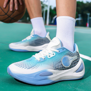 Youth Shock-Absorbing Rebound Wear-Resistant Anti-Slip Luminous Basketball Shoes for Men and Women Versatile Breathable Couple Casual Sports Shoes Trendy