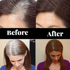 EELHOE One-Time Use Plant Hair Styler Washable Hair Color Corrector for Black and Brown Shades, Fast White Hair Cover