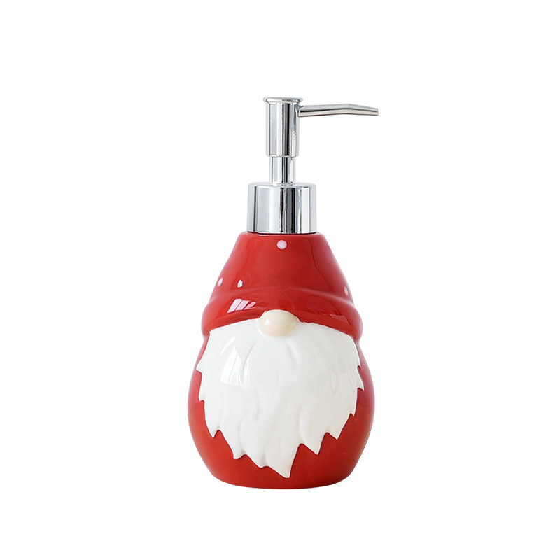 Navidad transfronteriza serie de botellas de baño de cerámica detergente líquido detergente botellas de jabón líquido detergente de manos botellas de presión de limpieza integral