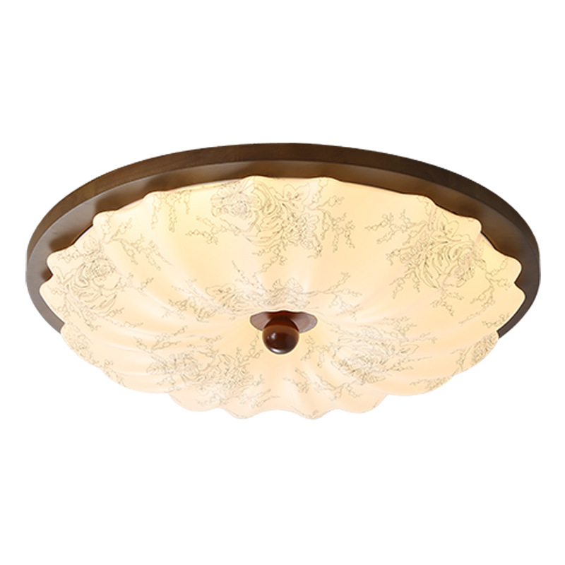 Luz de techo de dormitorio estilo francés medieval estilo Song estética estilo Nanyang cálida lámpara de estudio dormitorio principal Zhongshan lámpara 263L