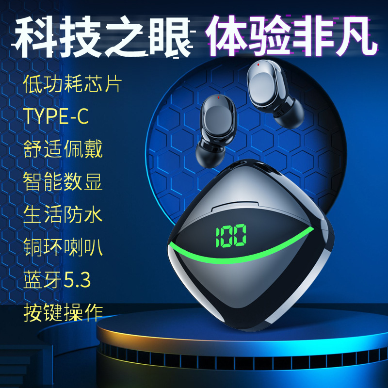 Cross-border new Y-ONE wireless Bluetooth headset 5. 3tws black Technology low power consumption high endurance factory direct sales