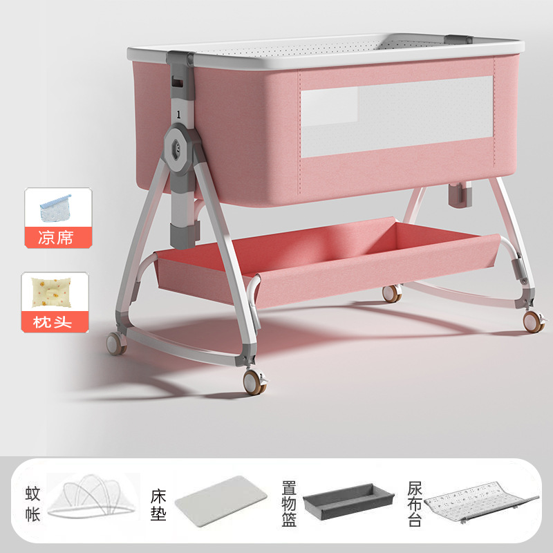 Cuna multifuncional mesa de pañales plegable móvil cama grande empalmada cama grande cama bb portátil al por mayor transfronteriza cuna
