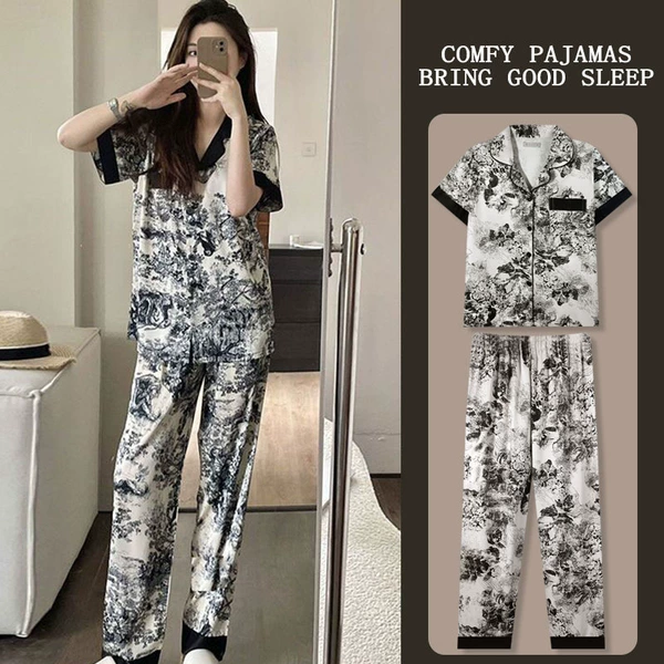 D.M-80 short long ink painting cardigan