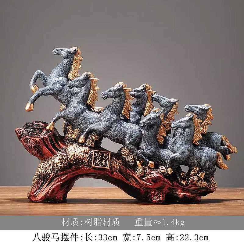 Mayorista caballo adornamiento caballo al éxito Zodiac artesanía decoración de oficina decoración lujosa decoración regalos de mudanza de casa