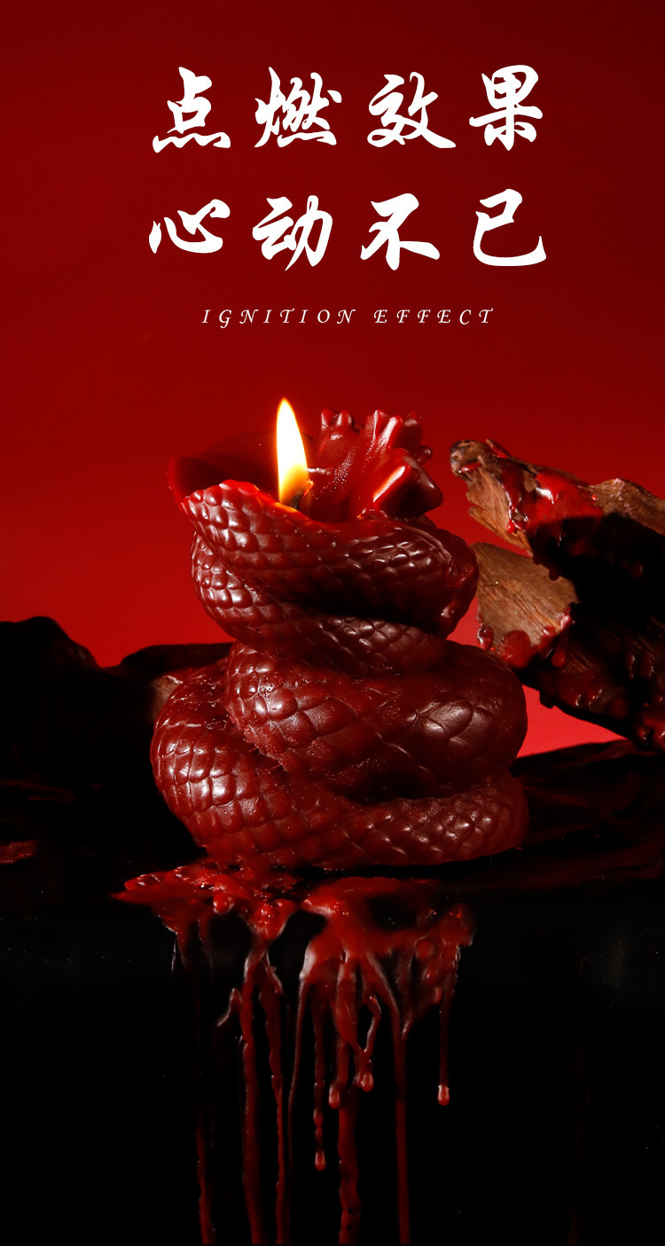 Low-Temperature Massage Candle with Nipple Clamps for Couples, Soy Wax, Red — detail image 18
