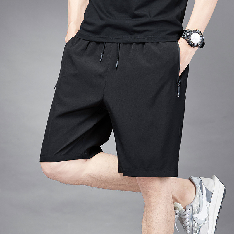 2023 Summer Men's Thin Shorts Casual All-match Sports Pants Simple Trendy Brand Casual Black Pants
