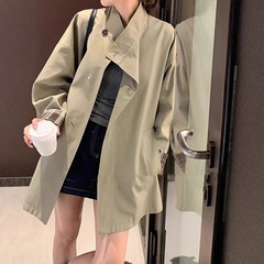 2025秋季新款感小个子短款风衣女宽松休闲短外套复古简约日系
