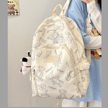 高中书包女ins初中韩版卡通中学背包小学生大容量女生双肩