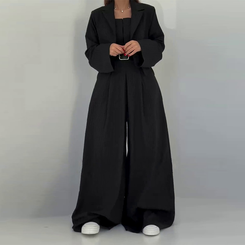 Combinaison bustier à taille cintrée pour femme, manches longues, style européen et américain_voghion.com