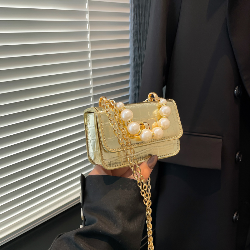 Bolsa de hombro de este año, cocodrilo, bolso de cinturón, primavera 2025, nueva textura de moda, mini bolso de cadena de moda