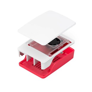 Raspberry Pi 5 Generation 5 red and white shell Raspberry Pi 5 5B Case with cooling fan protection shell