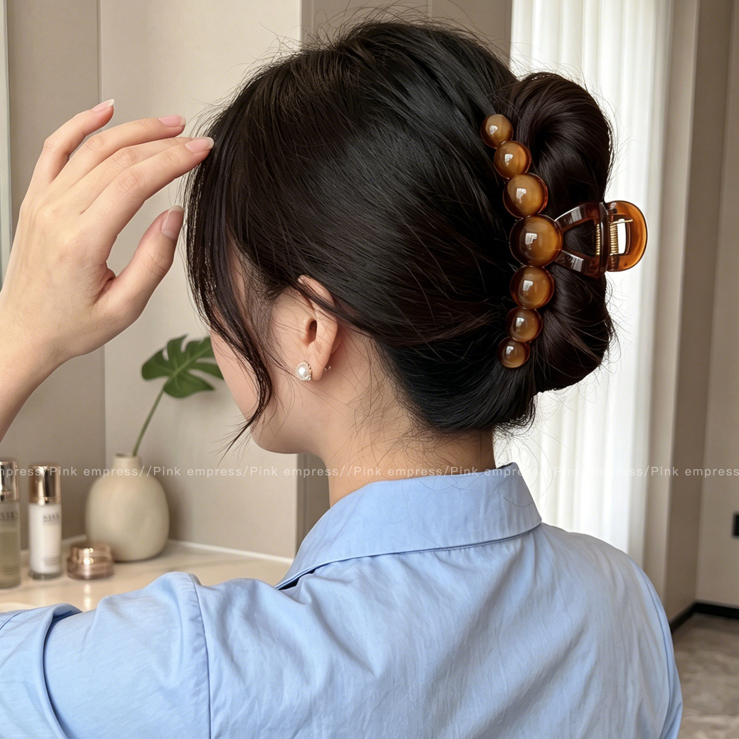 2026 nuevo clip de cabello ondulado clip de cabello de tiburón grande clip de cabello de mujer detrás de la cabeza de alta sensación clip de cabello accesorios para el cabello