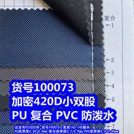 100073#加密420D小双股PU防泼水、420D小双股复合420D小双股PVC