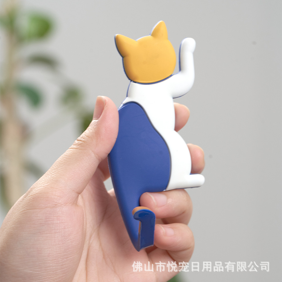 Japonés creativo de dibujos animados gato cola nevera imán gancho Gancho de imán de nevera fuerte gancho magnético