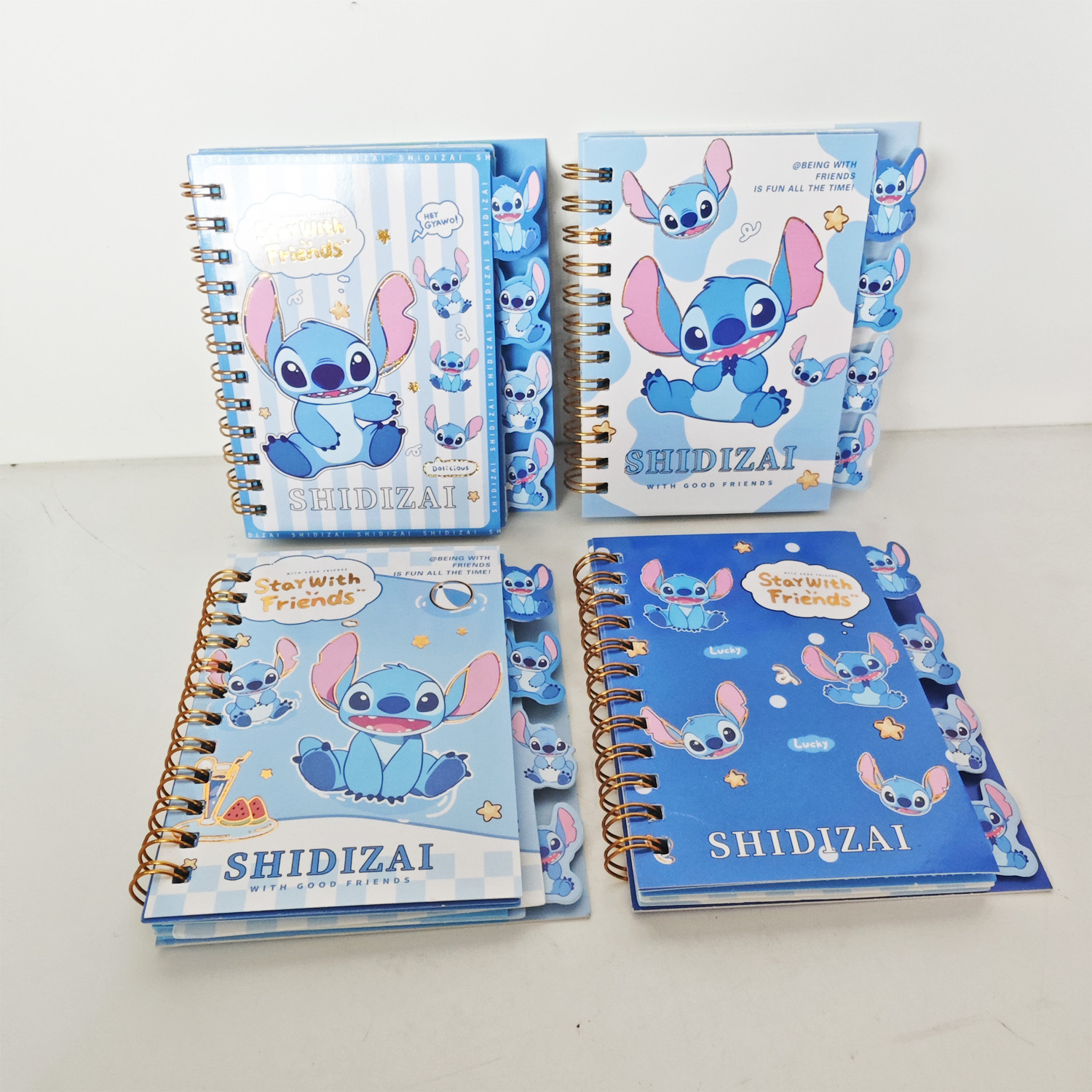 Creativo nuevo libro de círculo de línea Stitch de dibujos animados de alto valor Stitch libro de cuentas portátil para estudiantes al por mayor