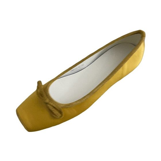 French Evening Bow Satin Height-up Shoes Women's 2025 New Square Toe Niche Gentle Ballet Shoes
