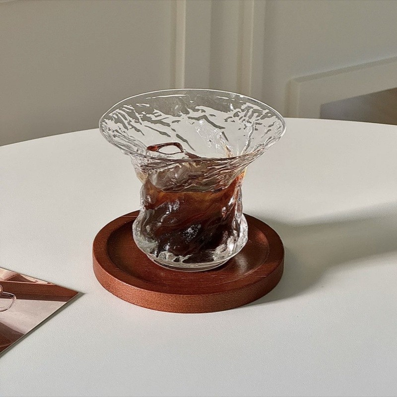 Taza de café americana transparente y delgada, taza de agua de vidrio invertido, taza de café latte, taza de jugo de alto valor de cara