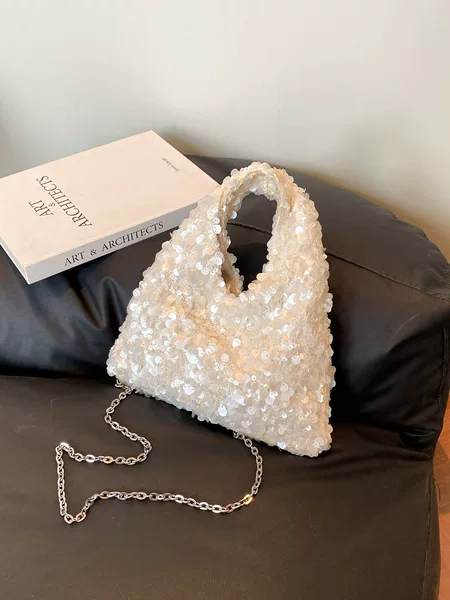 Cross-Border Trendy Sequin Handbag for Women 2026 New Style Shoulder Bag European and American Fashion Chain Crossbody Bag for Women