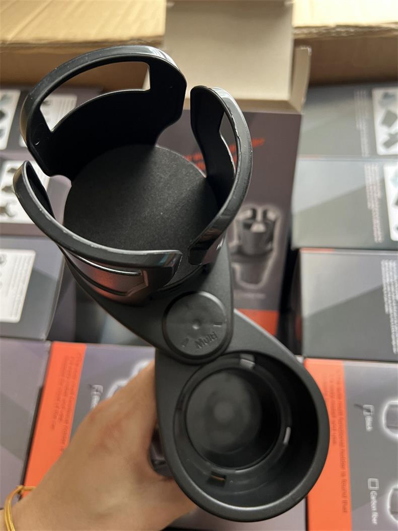 Cross-Border Hot-Selling Multifunctional Car Water Cup Holder, One-Point-Two Rotatable and Stretchable Carbon Fiber Car Beverage Holder