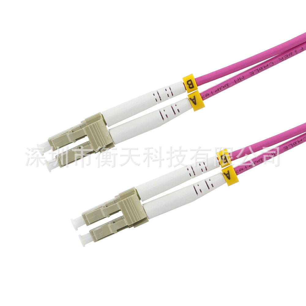 Оптоволоконный патч-корд LC_LC, многомодовый, OM4, двухжильный, дуплексный, 3m