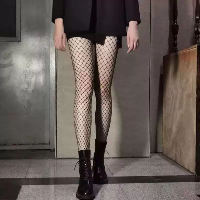 Lace tights, Japanese cute uniform style, patterned net, one size