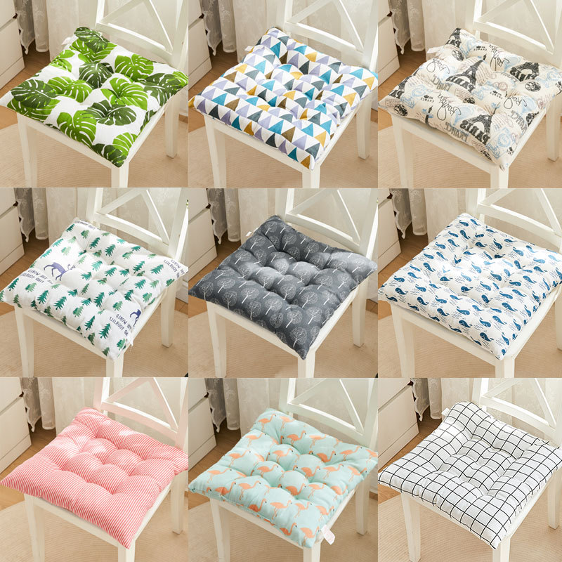 Cotton and hemp thickening Seat cushion summer ventilation Office Seat cushion student Classroom Wooden bench Tatami circular Seat cushion