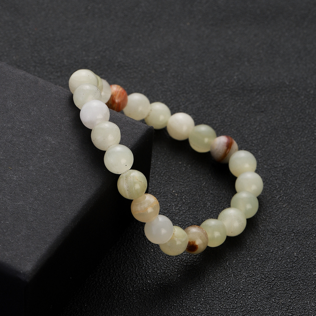 Natural Stone Beaded Bracelet Colourful Jade Agate Jewellery_voghion.com