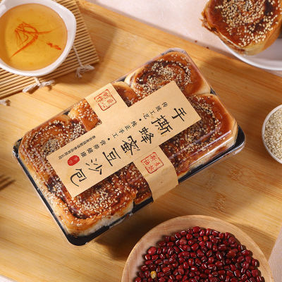 tradition Red bean paste bread honey Sandwich Red bean paste toast bread Full container Shredded bread snacks Cakes and Pastries