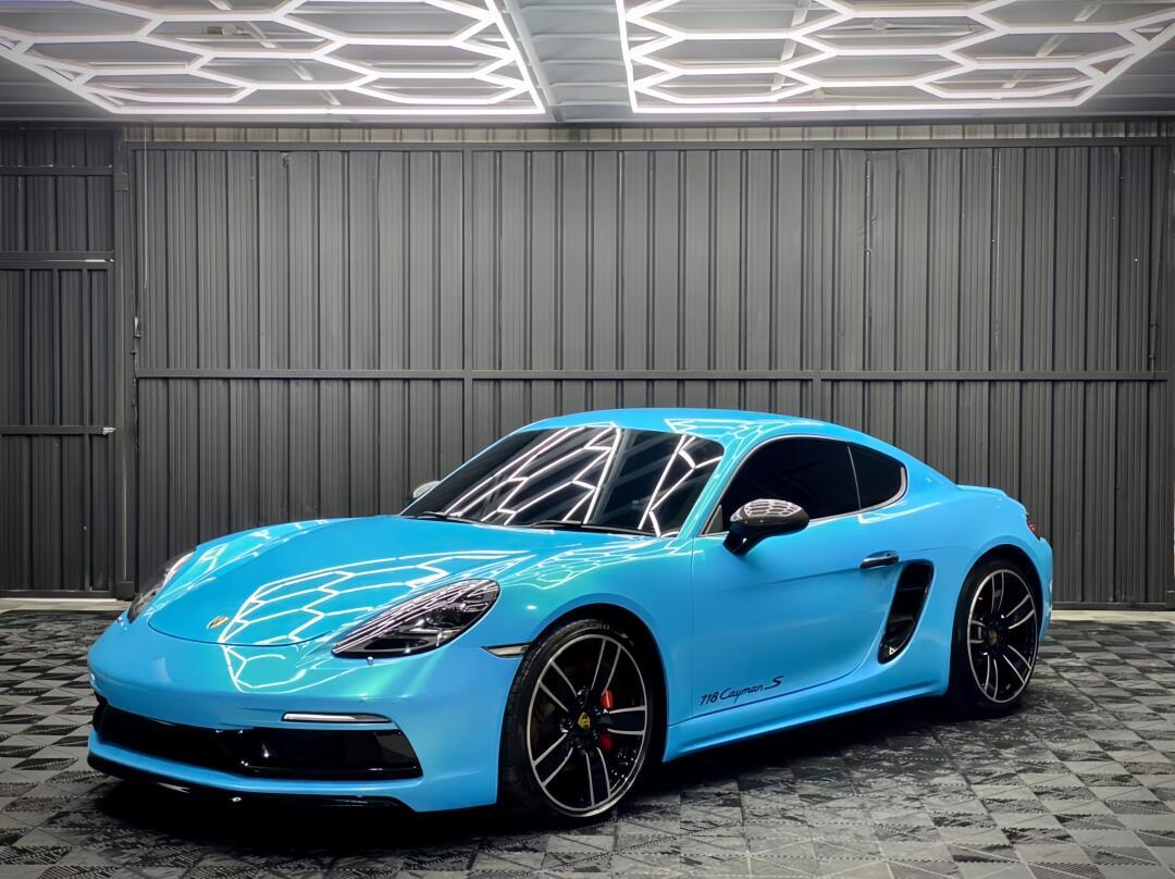 Ultra-bright metallic sea blue full-body car wrap film, protective sticker set, special for dazzling colors, anti-scratch protection for cars