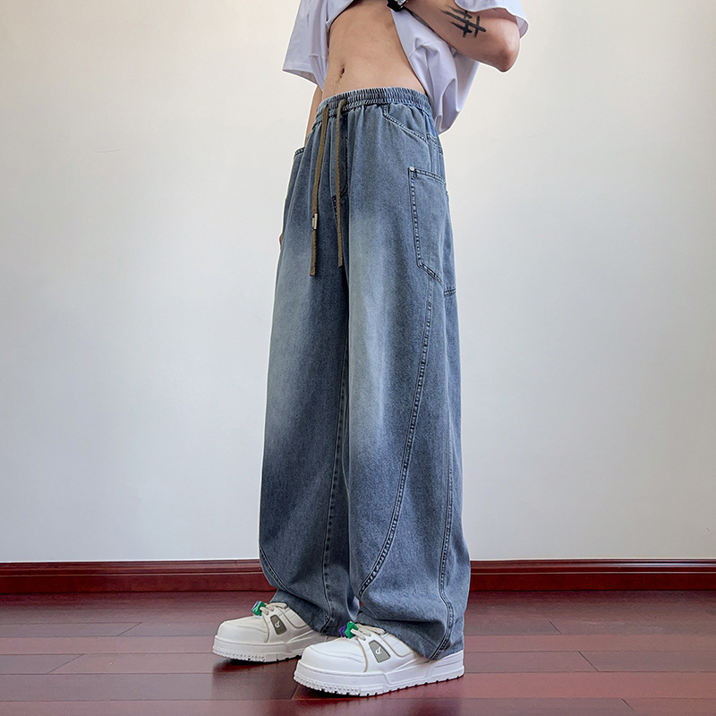 Ice Silk Long Pants Summer Lyocell Denim Loose Plus Size Cool Cooling Jeans New Design