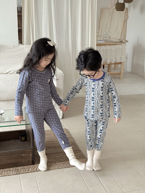 儿童家居服套装2025秋季新款女童睡衣两件套宝宝秋装卡通居家套装|undefined