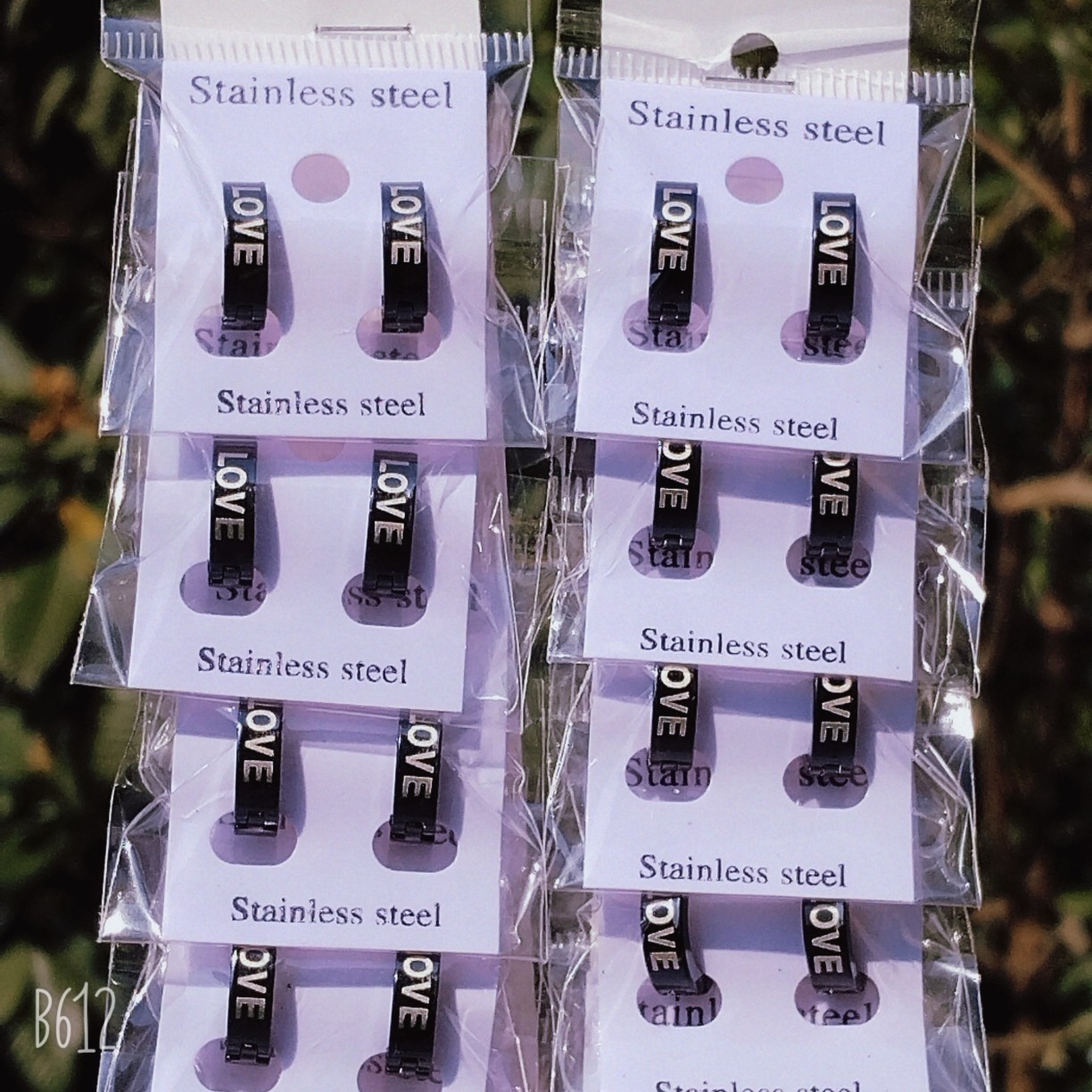 LOVE pair stainless steel black