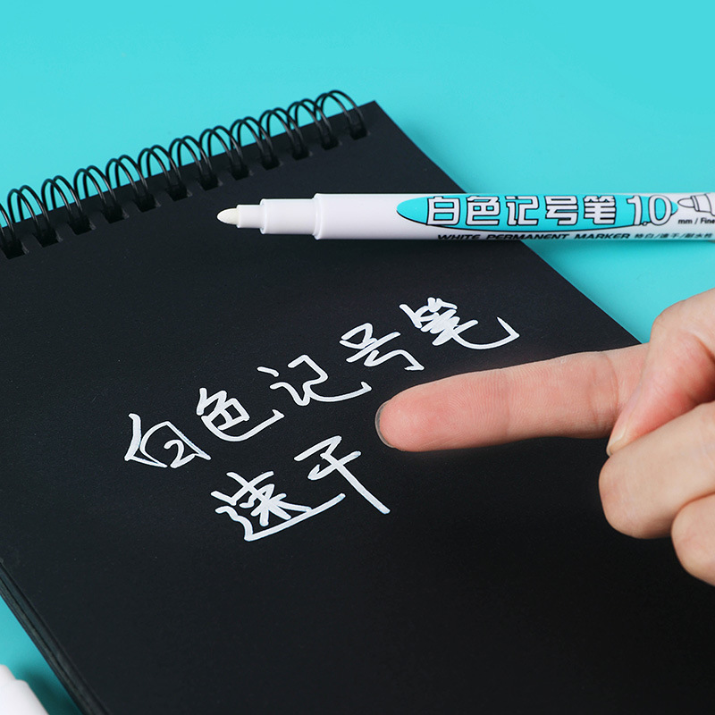 Guangna GN801 Blanco 1mm rotulador pluma de secado rápido a prueba de agua de pintura industrial pluma de pintura de neumáticos pluma de marcado