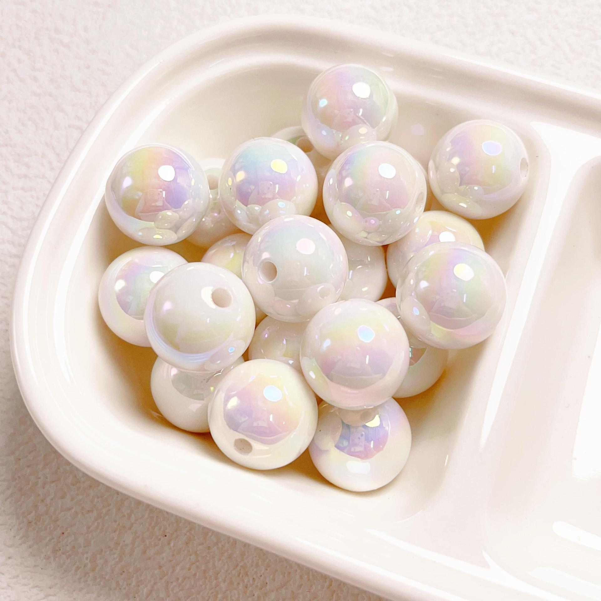 23g Weight Beads Jewelry Making Type DIY Jewelry Accessories Classification 10 PCS/Package Quantity Acrylic Material Ball Pattern Plating Design Simple Style Style 10 PCS/Package Arylic Ball DIY Jewelry Accessories Beads 8