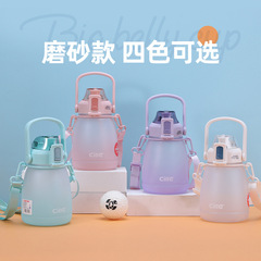 シレウォーターカップ、大容量プラスチック製ウォーターカップ、トリタン製ハンドル付きカップ、大容量ストロー付きアウトドアスポーツウォーターボトル
