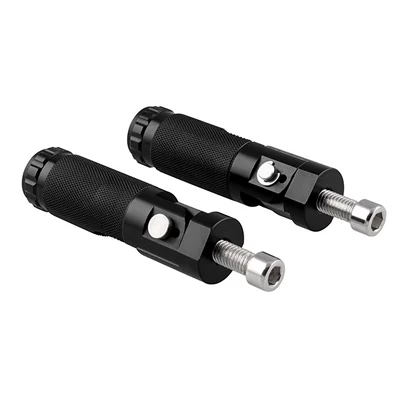 Cross-Border Motorcycle Modification Accessories Universal Foot Pedal Aluminum Alloy Round Foldableing Pedal Rebound Type 8mm
