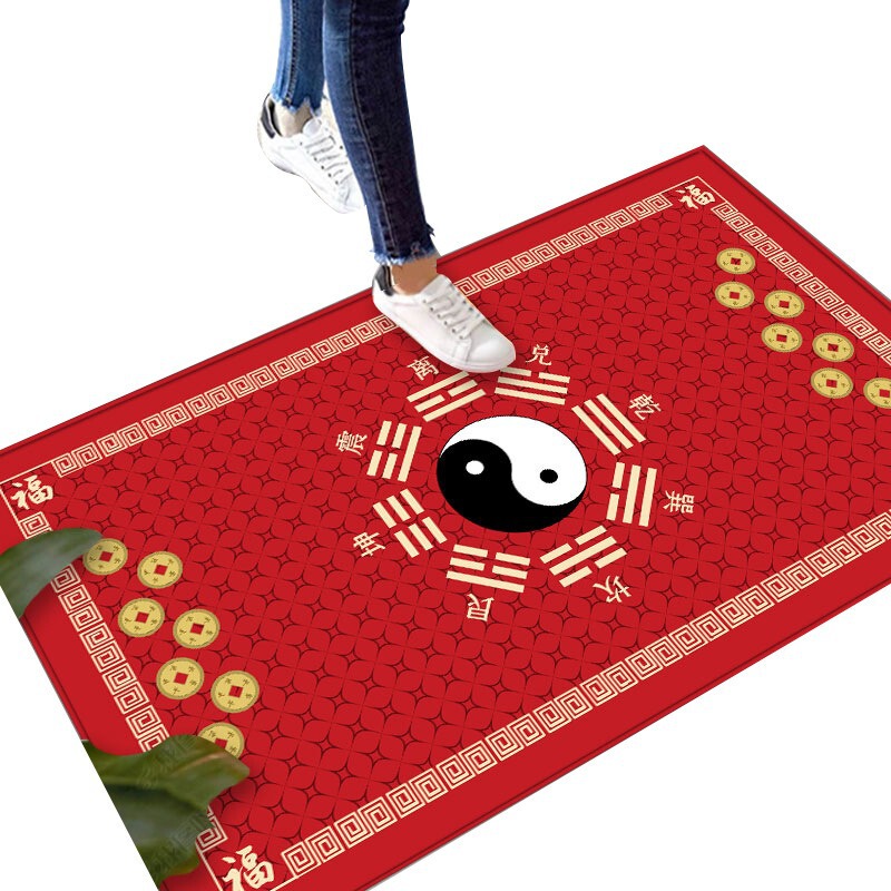 七星九运开运门垫水晶绒风水客厅五行六帝平安镇宅店铺聚财进门垫|undefined