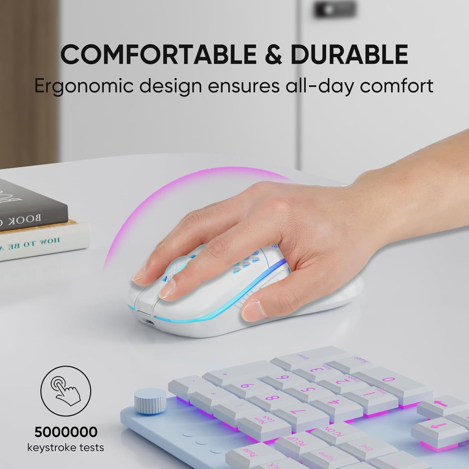 M7 Hollow Wireless Mouse Lightweight Office Gaming Backlit Computer Mouse 7200dpi Source Factory Cross Border_voghion.com