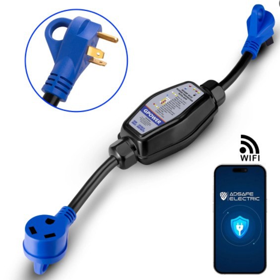 30A American Rv Trailer Power Protection Device Socket Surge Protector Etl Certified with Wifi Function