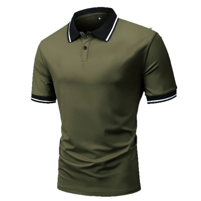 Men's Summer Hot Sale New Short Sleeve Polo Shirt 3D Printed Business Casual Slim Fit Breathable Button Polo Shirt